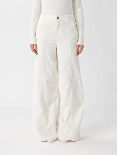 Twinset Pants  Woman Color Yellow Cream In Yellow