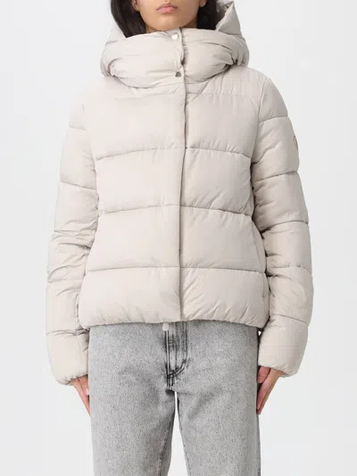 Save The Duck Removable-hood Padded Jacket In Neutral