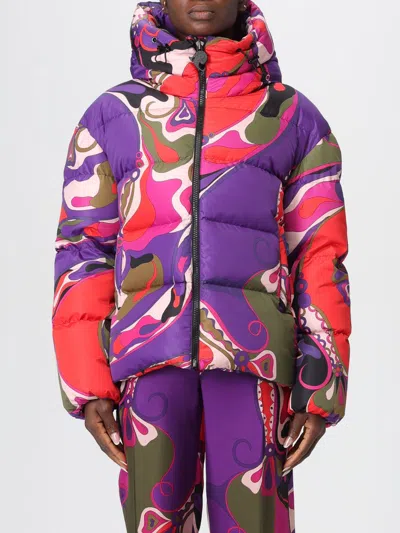 Pucci Orchidee Down Jacket In Purple
