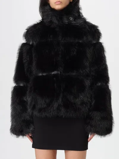 Patrizia Pepe Fur Coat  Woman Color Black In Black