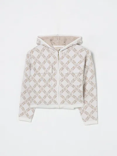 Michael Kors Zip-up Patterned Hoodie In Brown