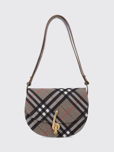 Burberry Compact Bridle Shoulder Bag With Adjustable Strap In Gray
