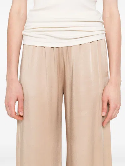 Fabiana Filippi Wide-leg Trousers Elasticated Waist In Neutral
