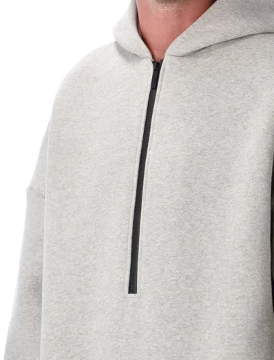 Fear Of God Grey Oversized Zipped Hoodie In Multi