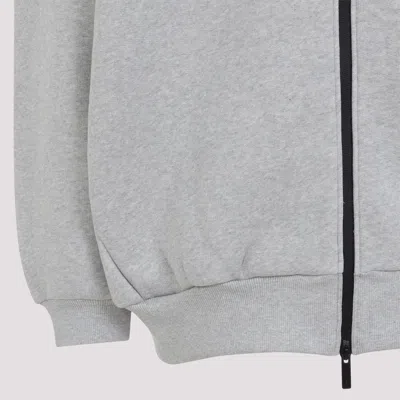 Fear Of God Grey Cotton Blend Zip Hoodie In Multi