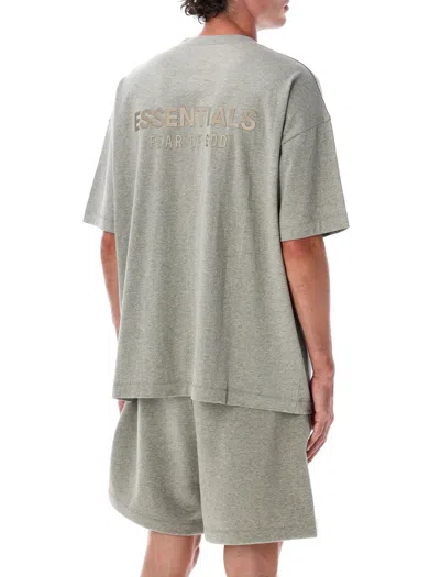 Essentials Fear Of God   Fear Of God Classic Cotton Tee Concrete Heater In Gray