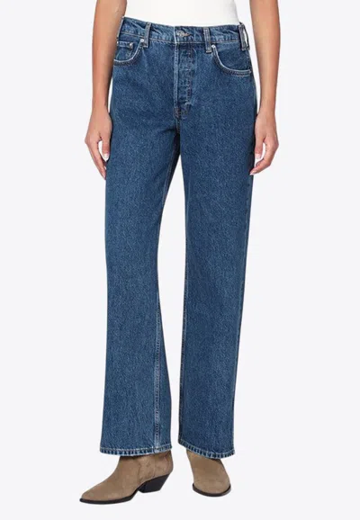 Anine Bing Roy 31 Jeans In Indigo Blue In Blue