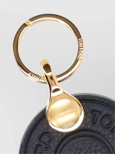 Tom Ford Keyring Accessory Featuring Gold-tone Hardware Design In Black