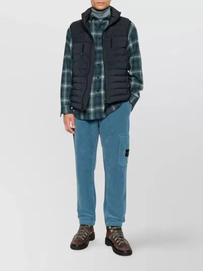 Stone Island Lightweight Sleeveless Padded Vest Pockets In Black