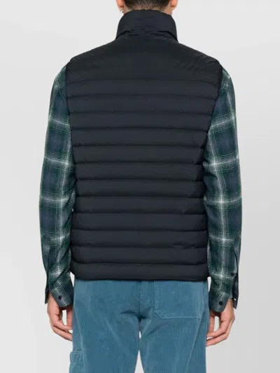 Stone Island Lightweight Sleeveless Padded Vest Pockets In Black