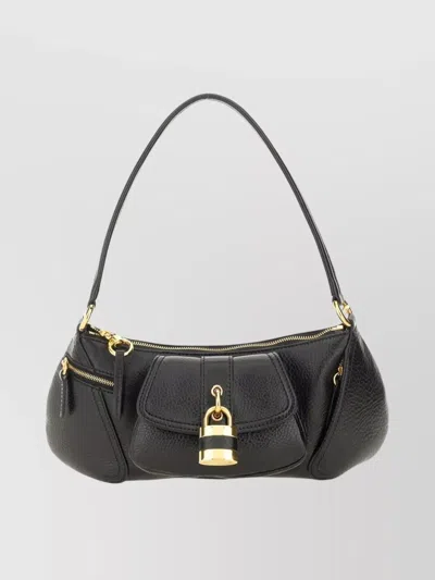 Chloé Chloe Women Black Leather The 99 Shoulder Bag In Black