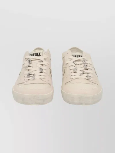 Diesel Suede Low-top Sneakers Rubber Sole In Gold
