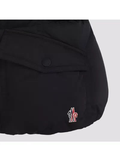 Moncler Padded High Collar Vest With Flap Pockets In Black