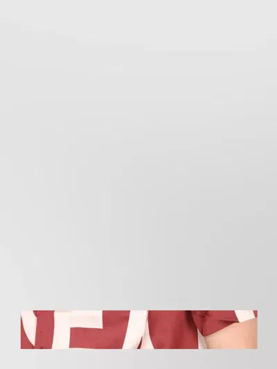 Dries Van Noten Short Sleeve Bowling Collar Printed Shirt In Brown