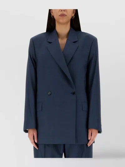 Acne Studios Double-breasted Wool Jacket Flap Pockets In Multi