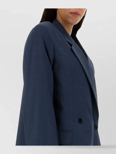 Acne Studios Double-breasted Wool Jacket Flap Pockets In Multi