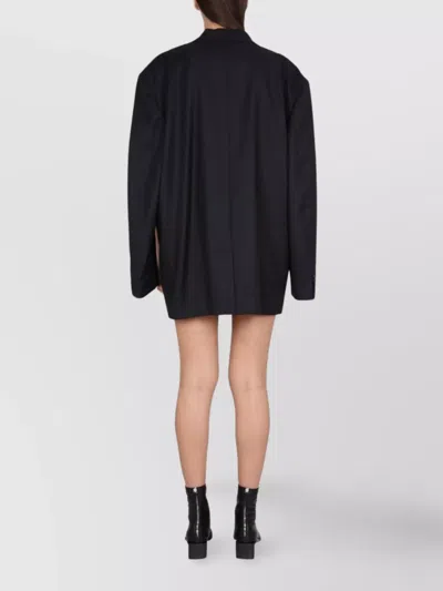 Acne Studios Tailored Jacket With Notched Lapels And Cut-outs In Black