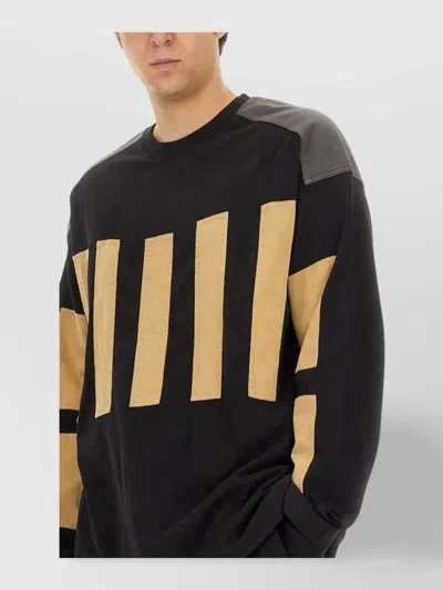 Dries Van Noten Color Block Crew Neck Sweatshirt In Multi