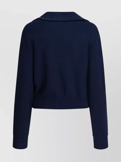 Autry Zippered Sweatshirt Featuring Front Pockets In Blue