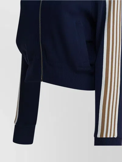 Autry Zippered Sweatshirt Featuring Front Pockets In Blue