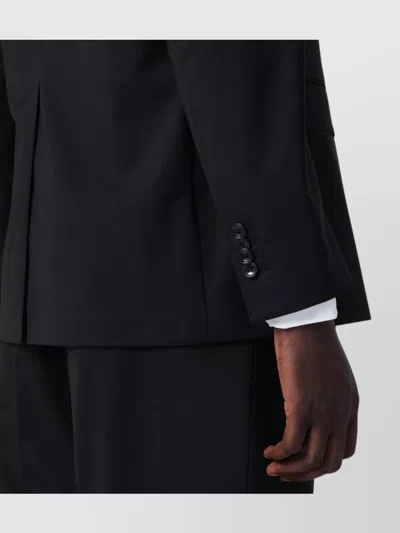 Tagliatore Wool Blend Double Breasted Tailored Suit In Black