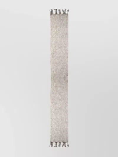 Ruslan Baginskiy Rectangular Scarf Fringed Edges In Metallic