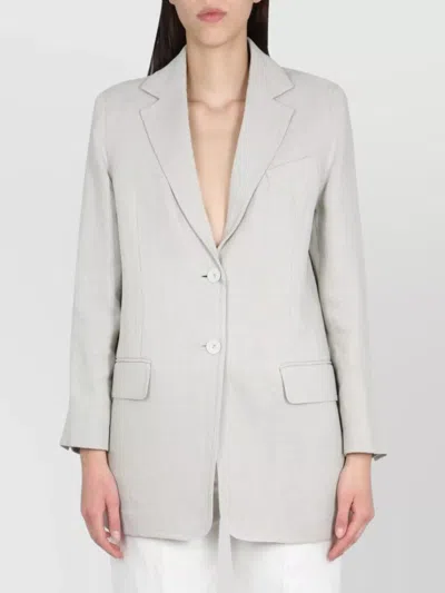 Max Mara Cotton Cru00eape Jacket In Neutral