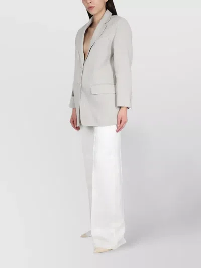 Max Mara Cotton Cru00eape Jacket In Neutral