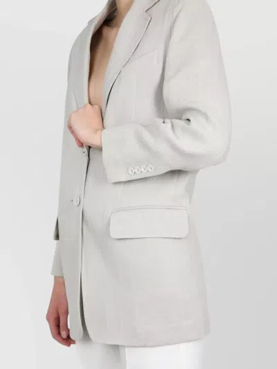 Max Mara Cotton Cru00eape Jacket In Neutral