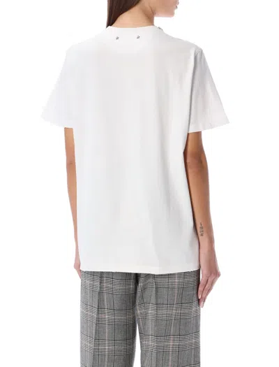 Golden Goose Short-sleeved T-shirt With Sparkling Embellishments In White