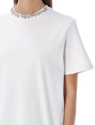 Golden Goose Short-sleeved T-shirt With Sparkling Embellishments In White