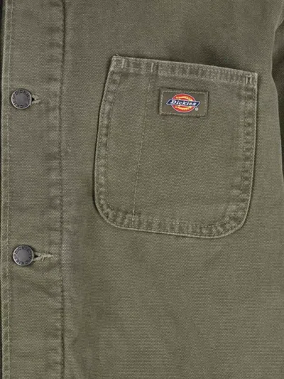 Dickies Relaxed Fit Jacket Corduroy Collar In Green