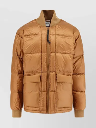 Aspesi Nylon Down Jacket Adjustable Hem In Brown