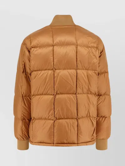 Aspesi Nylon Down Jacket Adjustable Hem In Brown
