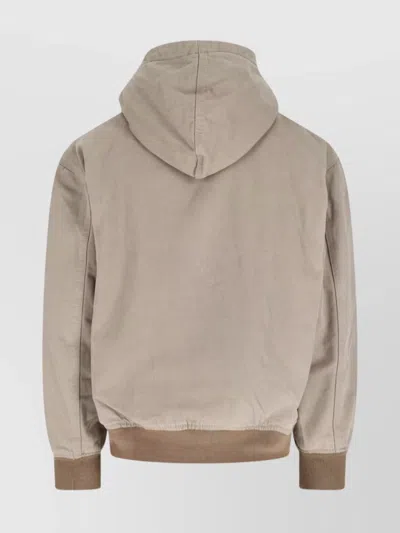 Dickies Relaxed Fit Jacket With Hood And Pockets In Neutral