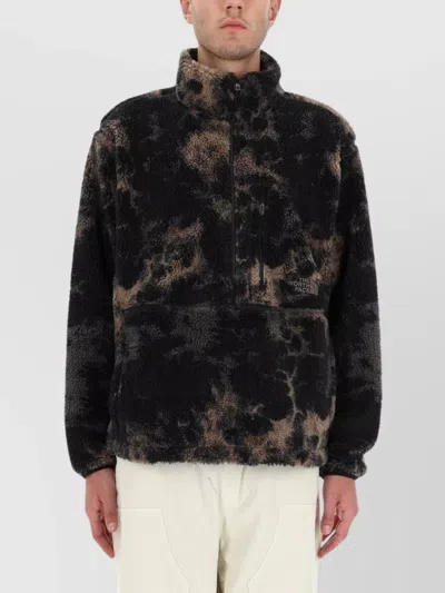 The North Face Extreme Pullover Fleece With Faded Effect Print In Black