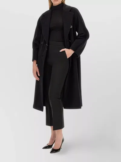 Max Mara High-waisted Cropped Slim Fit Trousers In Black