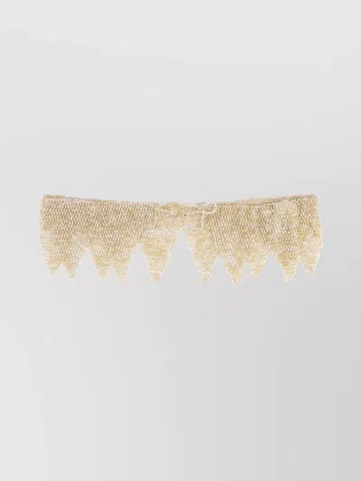 Forte Forte Triangular Beaded Necklaces Metallic Finish In Gold