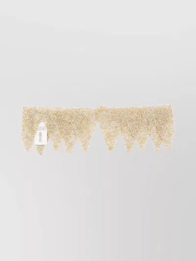 Forte Forte Triangular Beaded Necklaces Metallic Finish In Gold