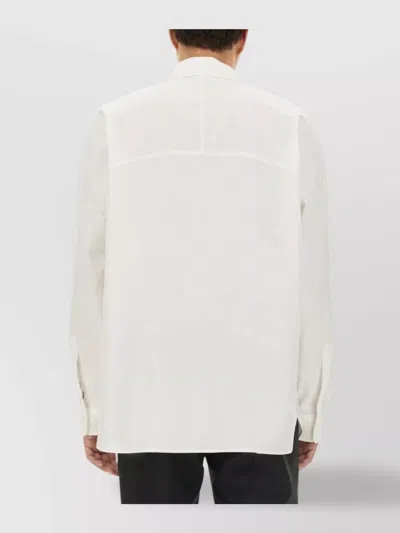 Dries Van Noten Long Sleeve Regular Fit Shirt With Collar In White
