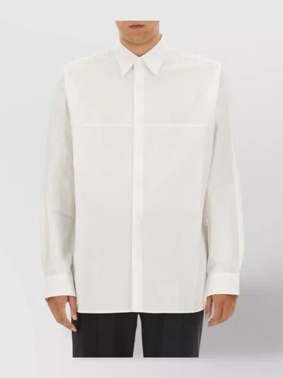 Dries Van Noten Long Sleeve Regular Fit Shirt With Collar In White