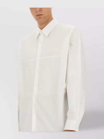 Dries Van Noten Long Sleeve Regular Fit Shirt With Collar In White