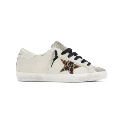 Golden Goose Super-star Leather Sneakers In White