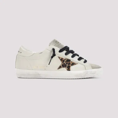 Golden Goose Super-star Leather Sneakers In White