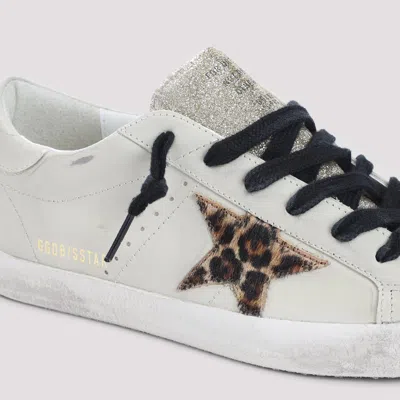 Golden Goose Super-star Leather Sneakers In White