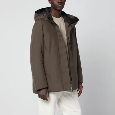 Goldwin Brown Gore-tex Down Jacket In Gray