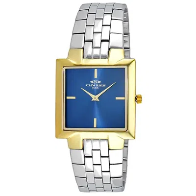 Oniss Men's Quad Slick Blue Dial Watch In Metallic
