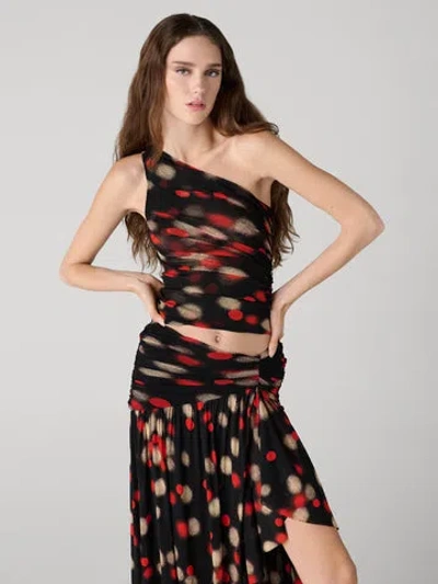 Diane Von Furstenberg Athena One Shoulder Top In Multi