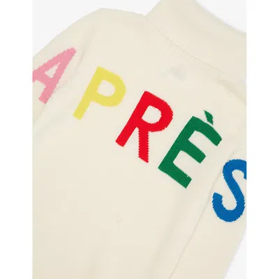 Perfect Moment Apres Turtleneck Wool Jumper 6-14 Years Rainbow/snow Whit In Multi