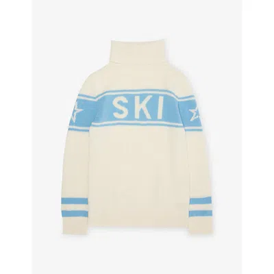 Perfect Moment Merino Wool Rollneck Sweater In Multi